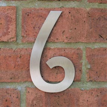 Mackintosh Stainless Steel House Number, 9 of 12