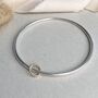 The Crown Halo Bangle Silver Bangle With Beaded Hoop, thumbnail 3 of 3