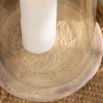 Large Vintage Decorative Terracotta Tile Candle Holder, 2 of 5