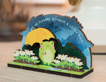 Personalised No Flowers Without Rain Pop Out Card, 6 of 7