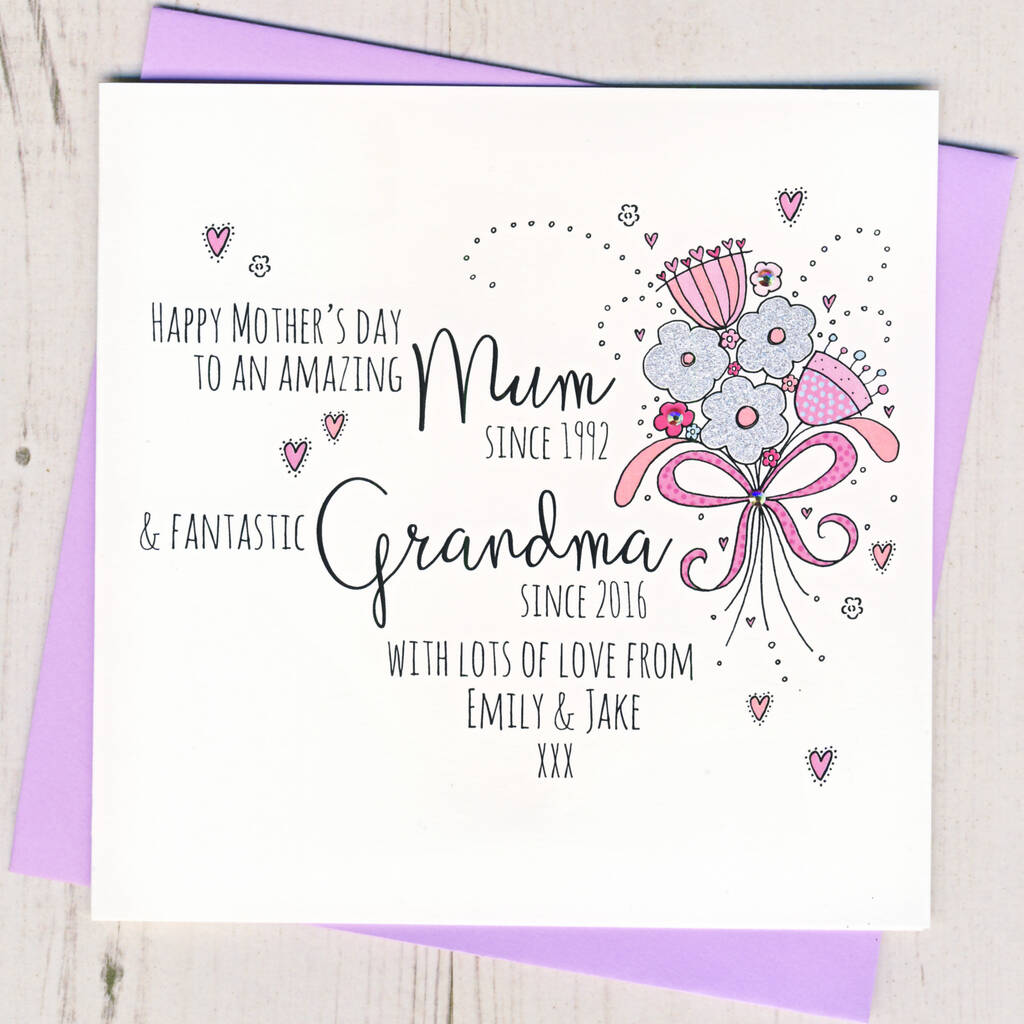 Personalised Mum And Grandma Mother's Day Card By Eggbert & Daisy