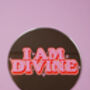 Retro I Am Divine Disc Mirror, thumbnail 2 of 3