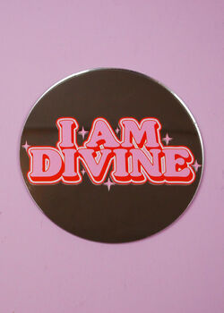 Retro I Am Divine Disc Mirror, 2 of 3