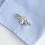 Bee Cufflinks, English Pewter And Silver Gifts For Men, thumbnail 6 of 9