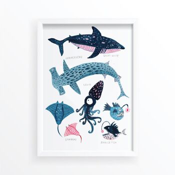 Sea Life Art Print, 3 of 6