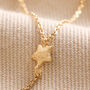 Crystal Moon And Star Lariat Necklace In Gold Plating, thumbnail 5 of 7