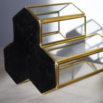 Gold Glass Hexagonal Pencil Holder Display, 4 of 5