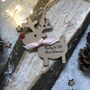 Personalised Baby's 1st Christmas 2023 Wooden Reindeer, thumbnail 8 of 12