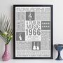 Personalised 60th Birthday Print 1966 Music Year Gift, thumbnail 12 of 12