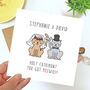 Cat Wedding Card Personalised, thumbnail 2 of 2