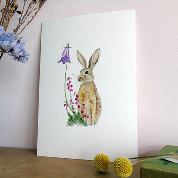 Hare And Harebell Giclee Fine Art Print, 3 of 8