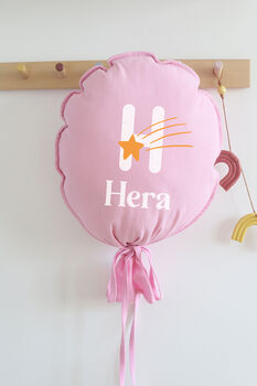 Personalised Fabric Nursery Balloon Wall Decor Cushion, 3 of 10
