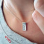 Personalised Key Necklace With Birthstone, thumbnail 2 of 9