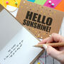 Personalised Hello Card With Gold Dots, thumbnail 1 of 7