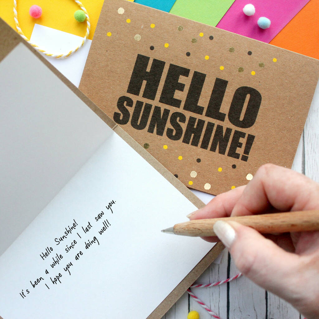 Personalised Hello Card With Gold Dots, 1 of 7