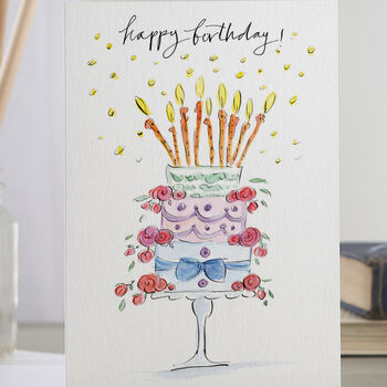 'Happy Birthday Cake!' Birthday Card, 3 of 3