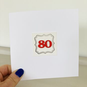 80th Handmade Card, 3 of 3