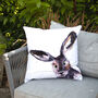 Inky Hare Outdoor Cushion For Garden Furniture, thumbnail 1 of 9