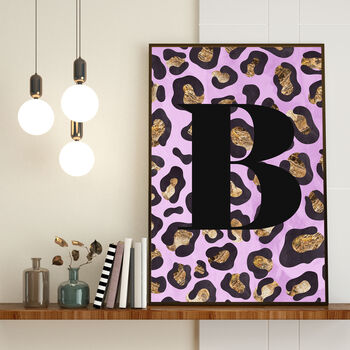 Personalised Custom Letter Initial Animal Print For Her, 2 of 6