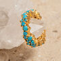 Galaxy Gold Vermeil Plated And Turquoise Cz Ear Cuff, thumbnail 1 of 6