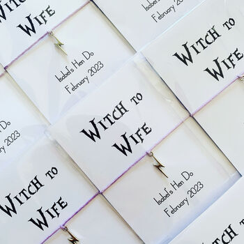 Witch To Wife Personalised Hen Do Bracelets, 4 of 4