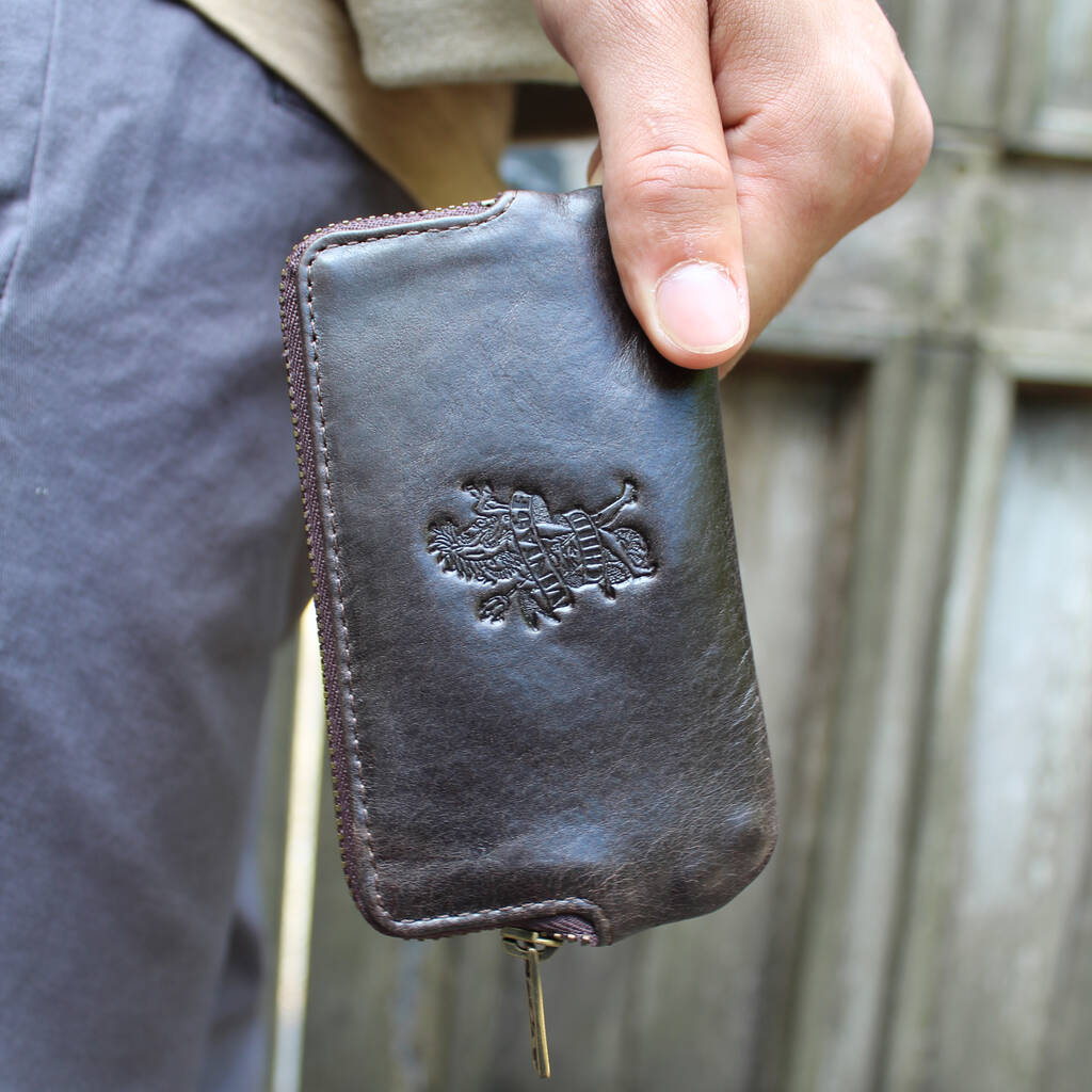 'Forbes' Men's Card Holder Wallet In Chestnut Leather, 1 of 6