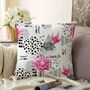Cushion Cover With Pink Lotus Flowers, Double Sided, thumbnail 1 of 4
