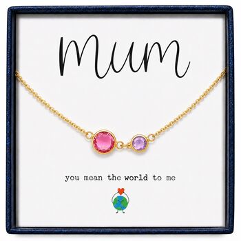 Personalised Create Your Own Mother And Daughter Birthstones Necklace, 4 of 12