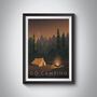 Go Camping Travel Poster Art Print, thumbnail 1 of 8