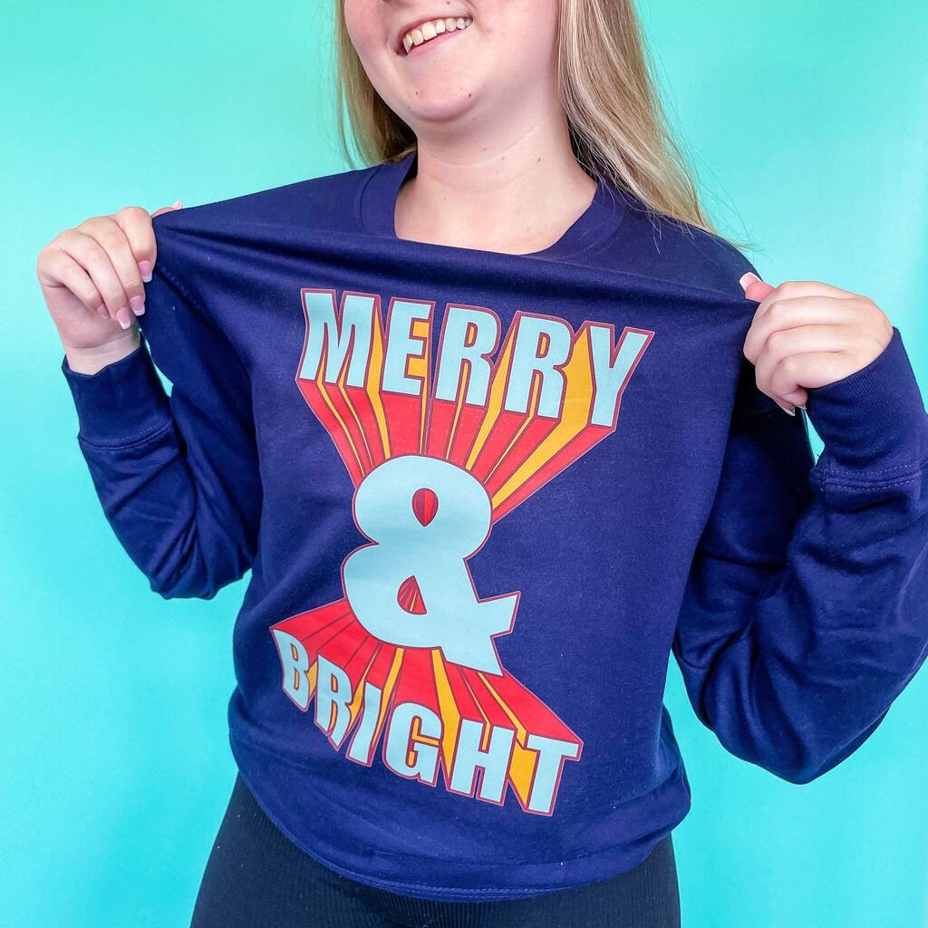 Colourful Merry And Bright Christmas Jumper