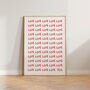 Love Love Love You Wall Art Print, thumbnail 5 of 10