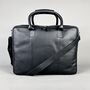 Black Leather Laptop Carry All Bag, thumbnail 4 of 9