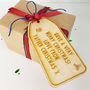 Personalised Large Wooden Christmas Gift Tag, thumbnail 1 of 4