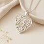 Personalised Sterling Silver Daisy Heart Locket, thumbnail 1 of 5