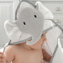 Personalised Elephant Hooded Baby Towel, thumbnail 5 of 7