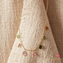 Dangly Tourmaline Charm Gold And Silver Chain Necklace, thumbnail 7 of 10