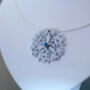 Silver Snowflake Necklace With Swiss Blue Topaz, thumbnail 4 of 5