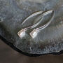 Rectanlge Freshwater Pearl Sterling Silver Earrings, thumbnail 4 of 10