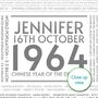 Personalised 60th Birthday Print Year Facts 1964 Gift, thumbnail 12 of 12