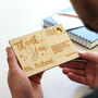 Personalised 'Thank You Teacher' Wooden Post Card, thumbnail 1 of 2