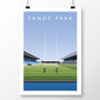 Sandy Park North Terrace Exeter Chiefs Rugby Poster, thumbnail 2 of 8
