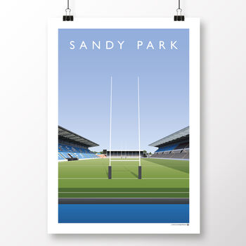 Sandy Park North Terrace Exeter Chiefs Rugby Poster, 2 of 8