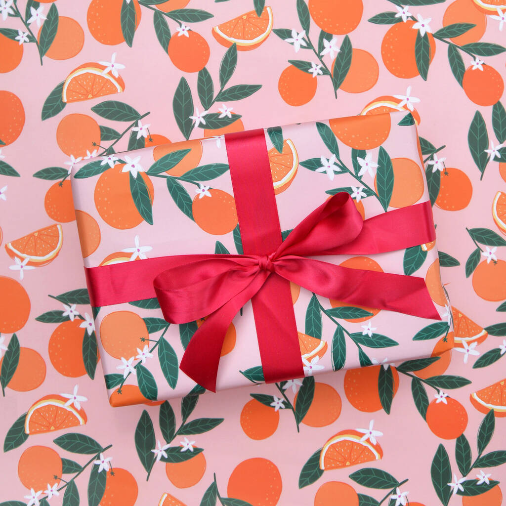 Sevilla Oranges Wrapping Paper, 1 of 7