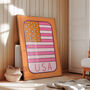 USA Western Style Flag Print, thumbnail 1 of 5