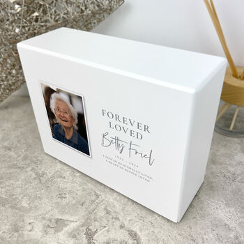 Personalised Forever Loved Photo Cremation Urn For Ashes 1090ml, 3 of 10