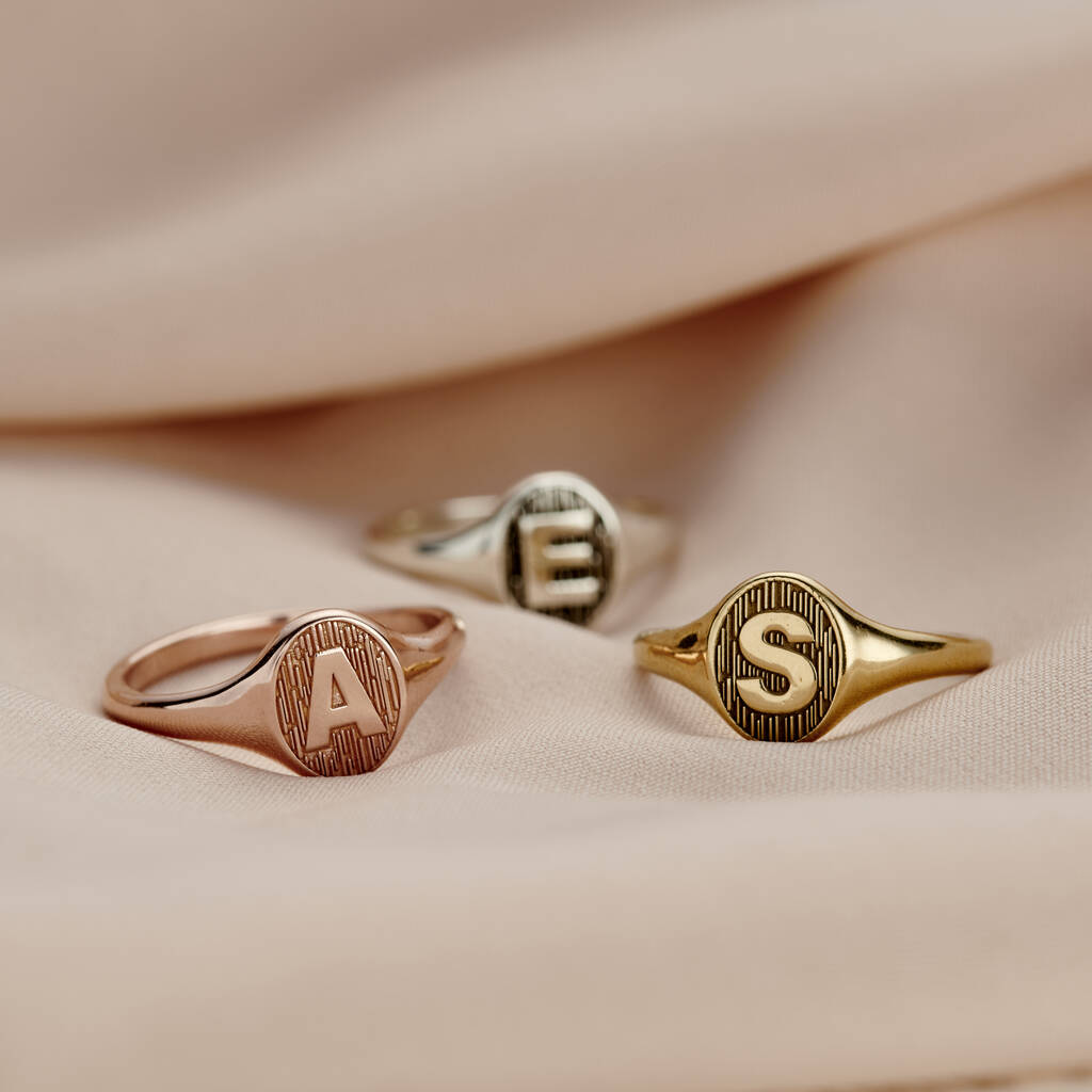 Initial Letter Signet Ring, 1 of 9