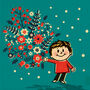 Funny ‘Happy Blooming Christmas’ Vintage Style Card, thumbnail 2 of 3