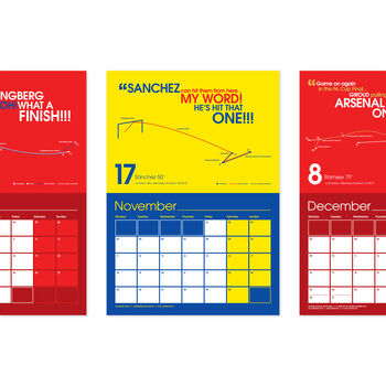 Arsenal 2024 Calendar Gift Set: Vieira Framed Print, 11 of 11