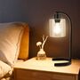 Retro Iron Bedside Desk Lamp With Clear Glass Shade, thumbnail 5 of 8