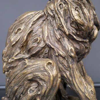 Gold Sitting Hare Figurine – Lifelike Ornament, 3 of 4